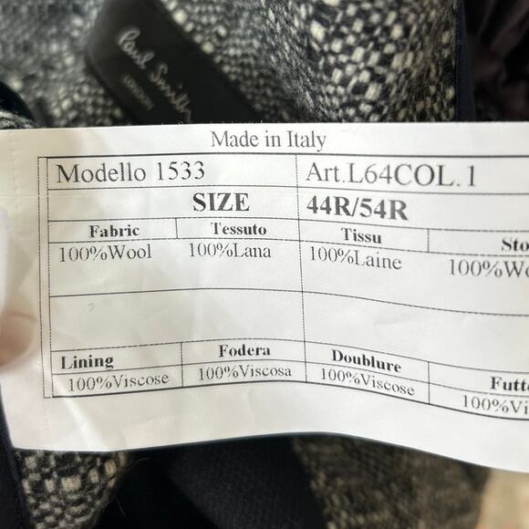 Paul Smith Soho Grey Marled Knit Wool Unlined Double Vent Two Button Blazer - Picture 5 of 10